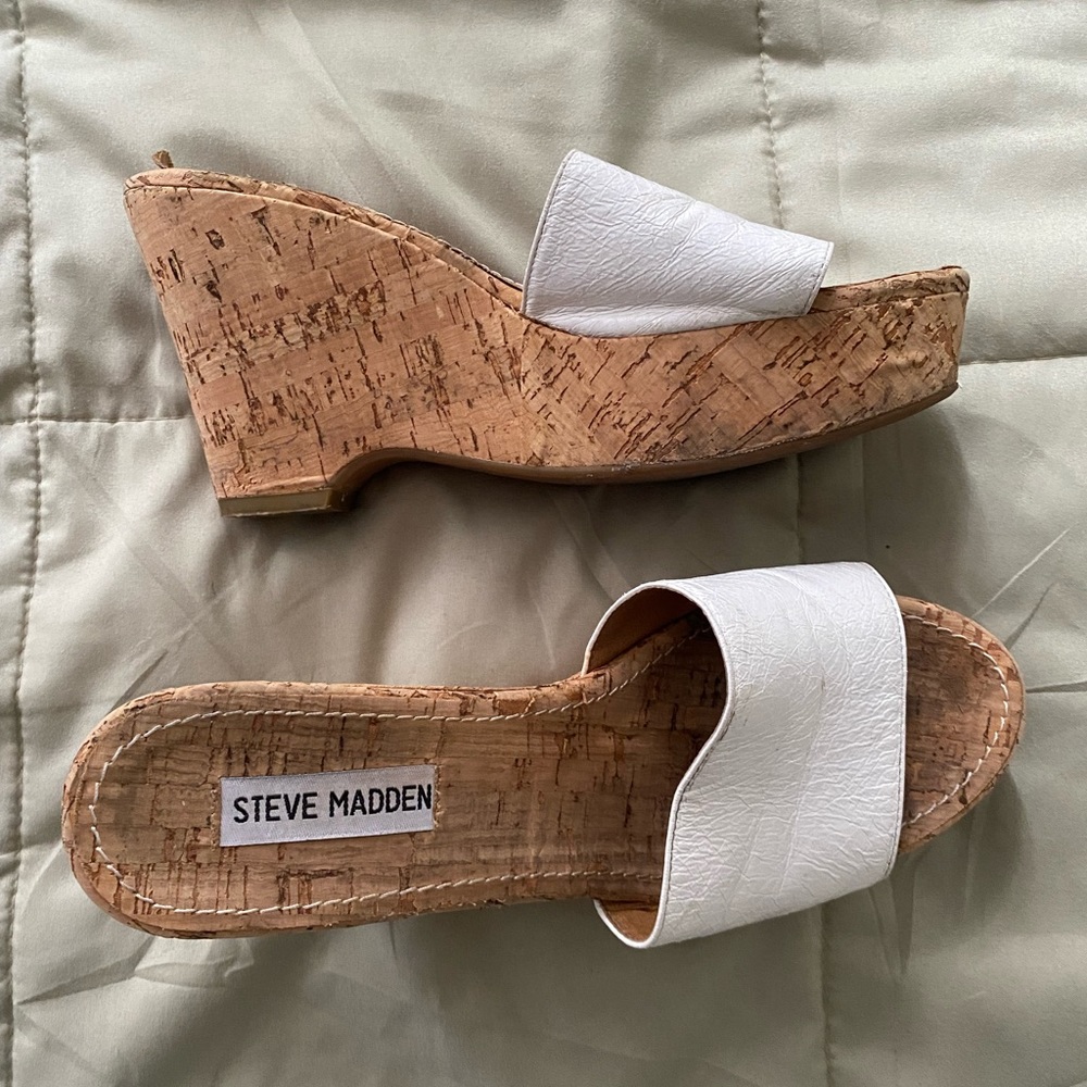 Steve Madden white espadrilles
